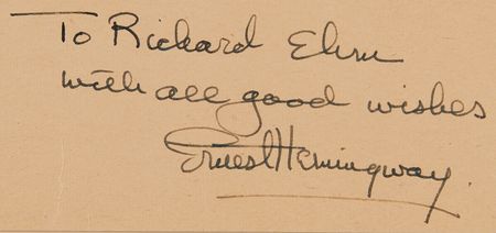 Lot #427 Ernest Hemingway Signature - Image 2