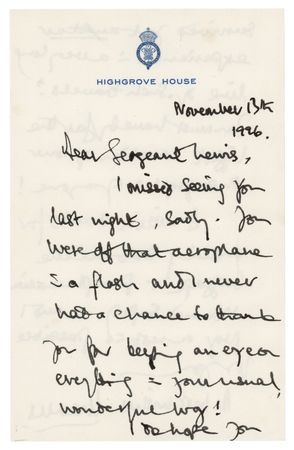 Lot #215 King Charles III Autograph Letter Signed to His Royal Protection Officer - Image 1