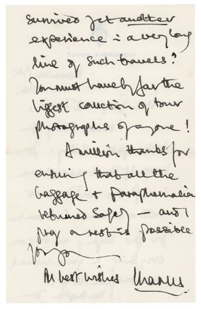 Lot #215 King Charles III Autograph Letter Signed to His Royal Protection Officer - Image 2
