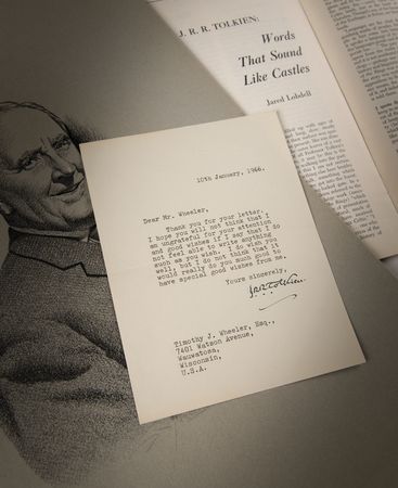 Lot #434 J. R. R. Tolkien Typed Letter Signed with Original Rally Magazine Sketch - Image 1