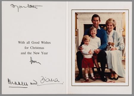 Lot #218 Princess Diana and King Charles III Signed Christmas Card (1986) - Image 1