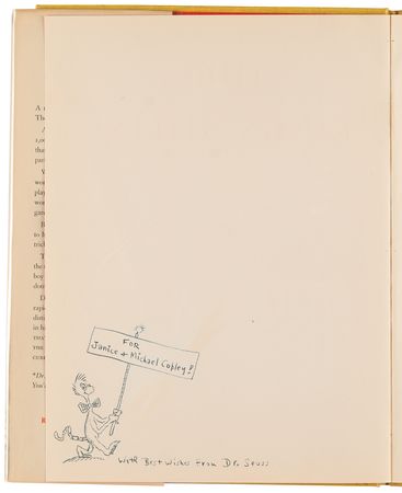 Lot #432 Dr. Seuss Signed Book with Sketch - The King's Stilts - Image 4