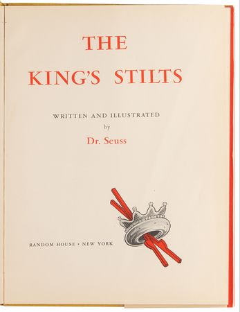 Lot #432 Dr. Seuss Signed Book with Sketch - The King's Stilts - Image 5