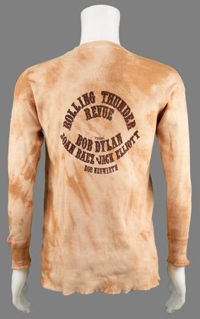 Lot #565 Bob Dylan: Rolling Thunder Revue Brown Henley Tour Shirt - From the Collection of Bob Neuwirth - Image 2