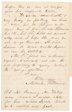 Lot #106 Millard Fillmore Autograph Letter Signed: 