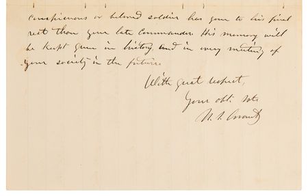 Lot #40 U. S. Grant Autograph Letter Signed as President, Honoring the Union's War Dead While Declining to Attend an Army of the Cumberland Reunion - Image 3