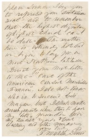 Lot #28 Franklin Pierce Autograph Letter Signed to His Former White House Secretary, Referring to Nathaniel Hawthorne and Jefferson Davis - Image 9