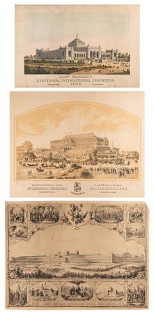 Lot #296 Philadelphia 1876 Centennial Exposition (3) Oversized Prints - Image 1