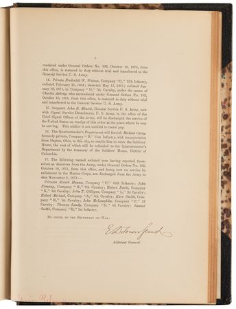 Lot #338 Indian Wars-Era War Department and Army Special Orders (c. 1872-1880) - Image 3