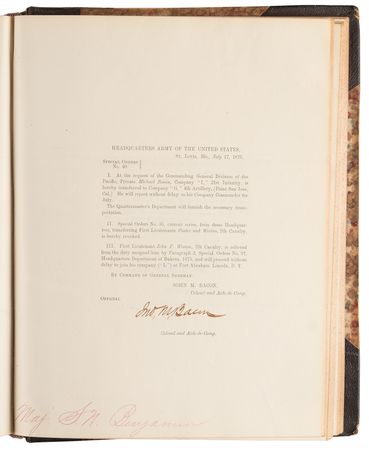 Lot #338 Indian Wars-Era War Department and Army Special Orders (c. 1872-1880) - Image 7