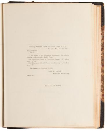 Lot #338 Indian Wars-Era War Department and Army Special Orders (c. 1872-1880) - Image 9