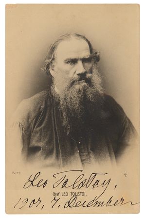 Lot #435 Leo Tolstoy Signed Photograph - Image 1