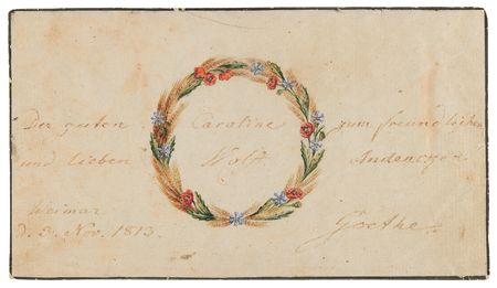 Lot #426 Johann Wolfgang von Goethe Autograph Note Signed - Image 1