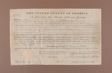 Lot #141 Andrew Jackson Document Signed as President - Image 1