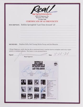 Lot #672 Buffalo Springfield Signed Album - Last Time Around - Image 3