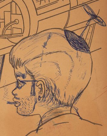 Lot #545 Bob Dylan Signed Coloring Book Page with Doodles - From the Collection of Terri Thal - Image 2