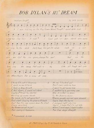 Lot #546 Bob Dylan Archive of (65) Sheet Music Lead Sheets with 'The Times They Are a-Changin',' 'Maggie's Farm,' and 'Girl of the North Country' - From the Collection of Terri Thal - Image 11