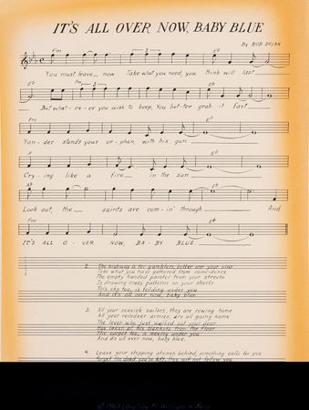 Lot #546 Bob Dylan Archive of (65) Sheet Music Lead Sheets with 'The Times They Are a-Changin',' 'Maggie's Farm,' and 'Girl of the North Country' - From the Collection of Terri Thal - Image 4