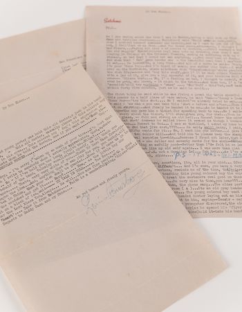 Lot #750 Louis Armstrong Typed Letter Signed on His Wife Trouble - “They would interfear with my trumpet” - Image 1