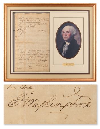 Lot #1 George Washington Document Signed as President for a Land Deal with Valley Forge Veteran Col. Israel Shreve - Image 1