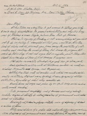 Lot #311 Robert Stroud Autograph Letter Signed from Alcatraz - Image 1