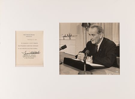 Lot #146 Lyndon B. Johnson Signed Photograph as President - Image 1