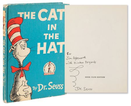 Lot #468 Dr. Seuss Signed Book - The Cat in the Hat - Image 1