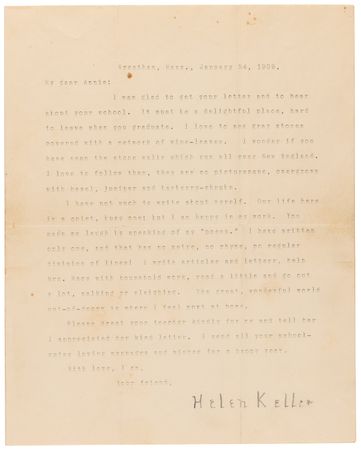 Lot #273 Helen Keller Typed Letter Signed - 
