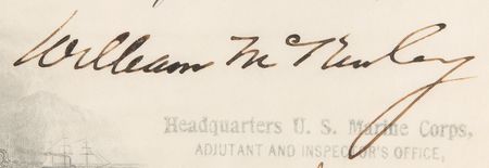 Lot #154 William McKinley Naval Document Signed as President - Image 2