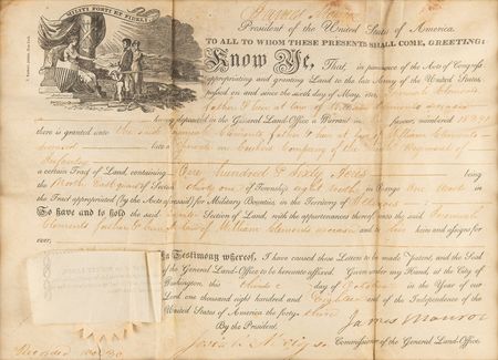 Lot #156 James Monroe Document Signed as President - Image 2
