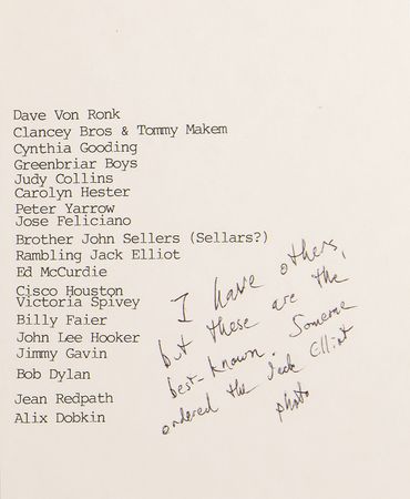 Lot #628 Bob Dylan: Irwin Gooen (3) Typed Letters Signed and (2) Photographic 'Folk City' Prints - Image 6