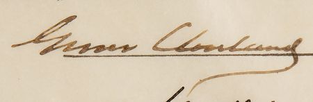 Lot #91 Grover Cleveland Document Signed as President - Image 2