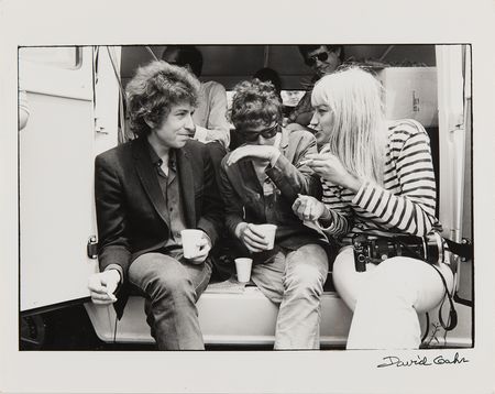 Lot #610 Bob Dylan, Mary Travers, and Donovan Original Photograph by David Gahr, Newport 1965 - Image 1