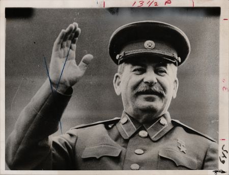 Lot #309 Joseph Stalin Original Wirephoto (1953) - Image 1