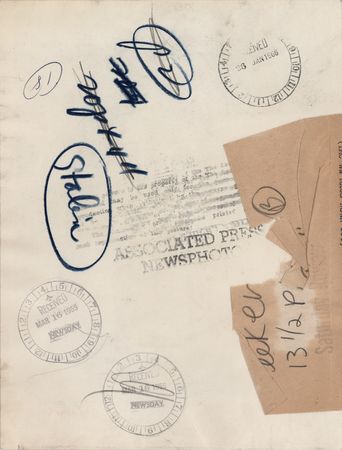 Lot #309 Joseph Stalin Original Wirephoto (1953) - Image 3