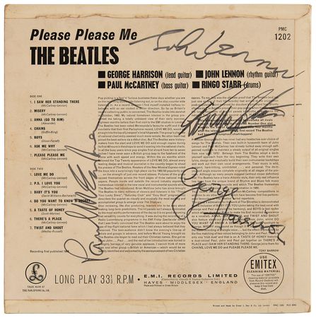 Lot #659 Beatles Signed Album - Please Please Me - Large, Bold Autographs - Image 1
