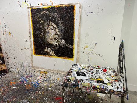 Lot #627 Bob Dylan Painting by Giovanni DeCunto: 'The Times They Are A-Changin'' (Acrylic on Canvas, 48? x 50?) - Image 4