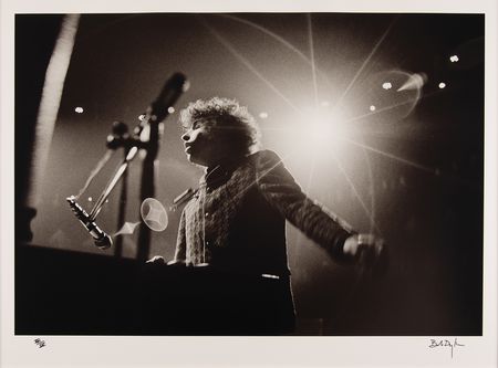 Lot #586 Bob Dylan Oversized Signed Photograph (Ltd. Ed. #IV/IV) - Royal Albert Hall, 1966, by Barry Feinstein, Signed by Dylan - Image 1