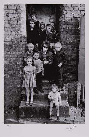 Lot #591 Bob Dylan Oversized Original Photograph by Barry Feinstein - 'Kids on Steps, Liverpool, 1966' (Ltd. Ed. #3/25) - Image 1