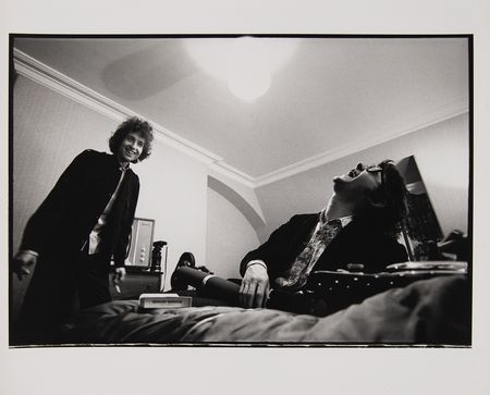 Lot #592 Bob Dylan and Bob Neuwirth Oversized Original Photograph by Barry Feinstein - 'Two Bobs Laughing, Birmingham, 1966' - Image 1