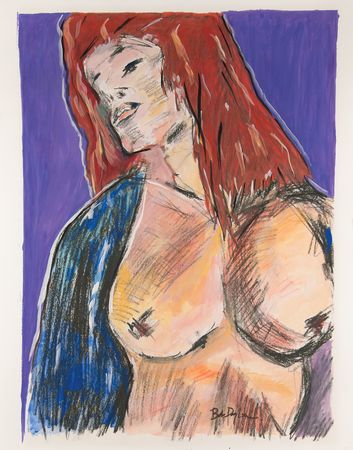 Lot #625 Bob Dylan Original Mixed Media Painting - 'Cassandra' - Image 1