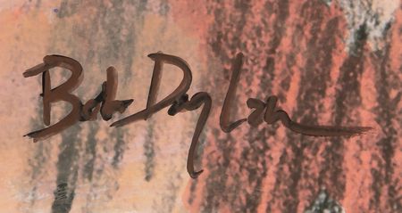 Lot #625 Bob Dylan Original Mixed Media Painting - 'Cassandra' - Image 3