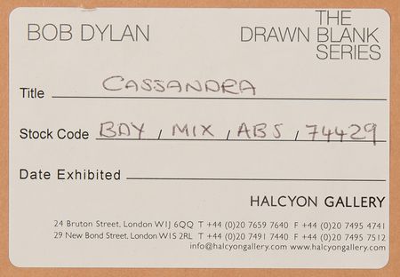 Lot #625 Bob Dylan Original Mixed Media Painting - 'Cassandra' - Image 4