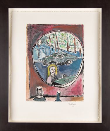 Lot #626 Bob Dylan Original Mixed Media Painting - 'View from Porthole' - Image 2