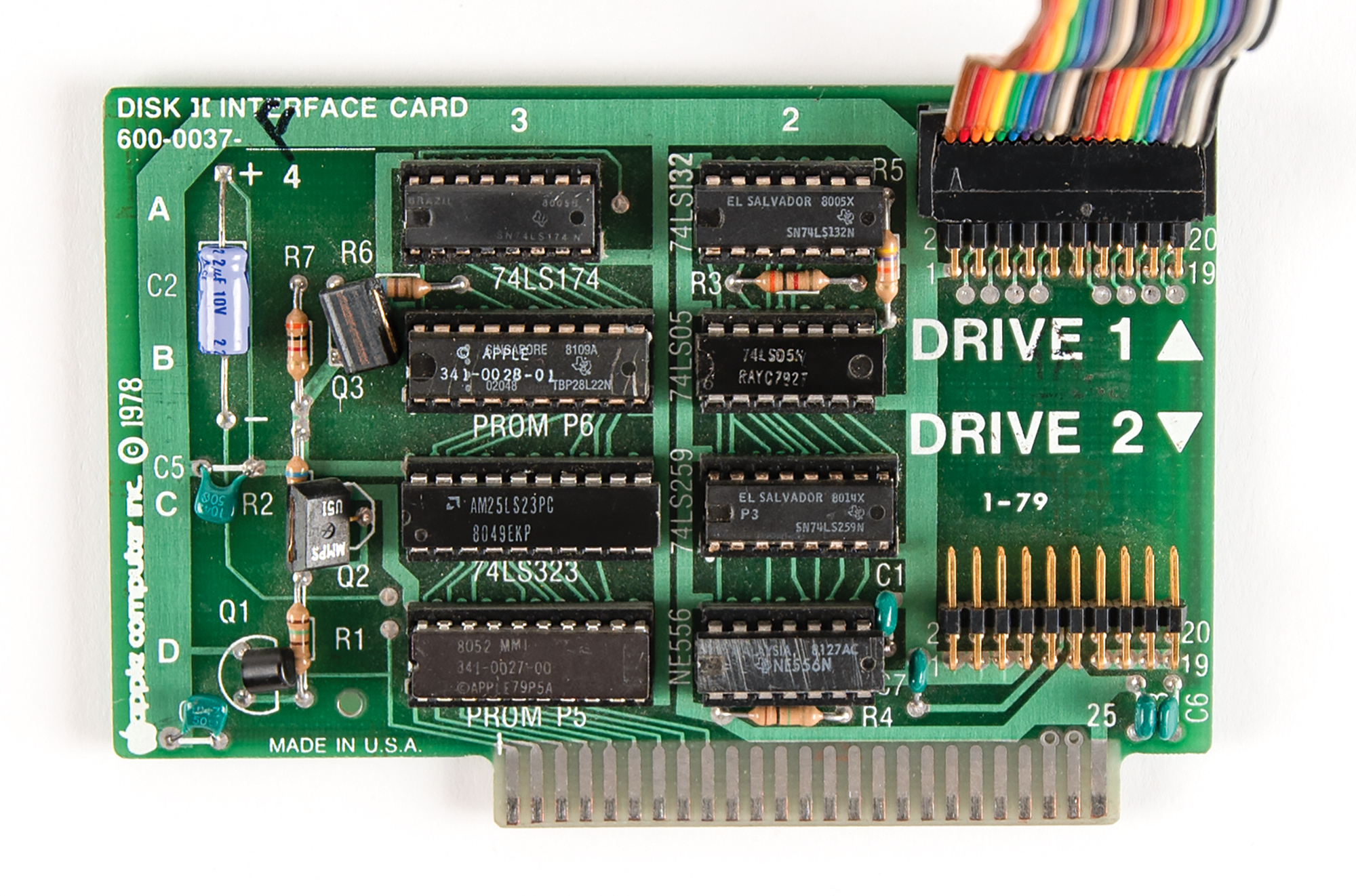 Apple II Computer with Sanyo Monitor, Disk II Drive
