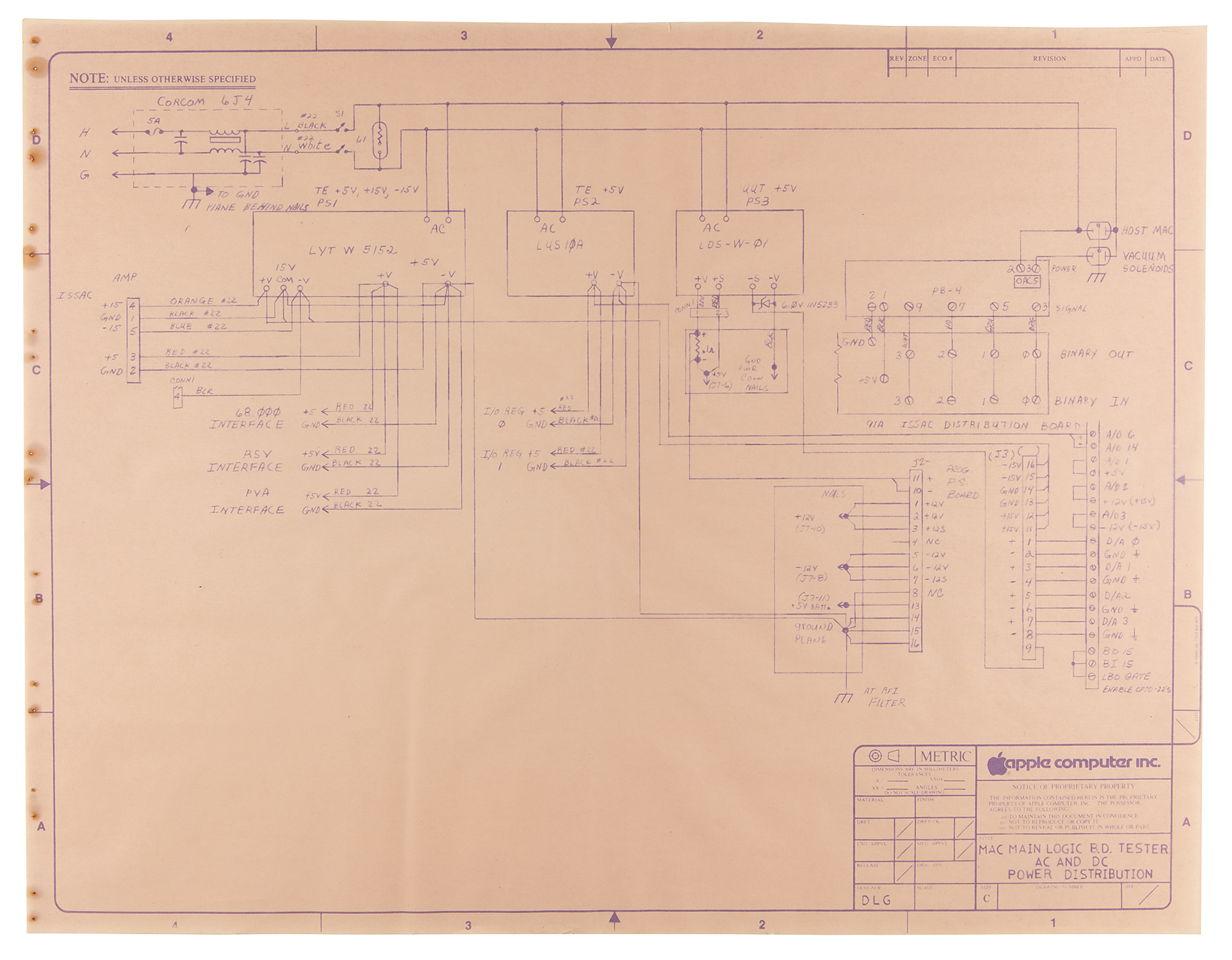 Apple Computer Collection of (36) Early Schematics - From the