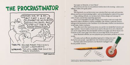 Lot #6184 Matt Groening (3) Rare Macintosh Promotional Items - Booklet, Poster, T-Shirt - Image 4