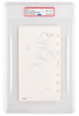 Lot #6004 Steve Jobs Signature - PSA NM-MT 8 - Image 1