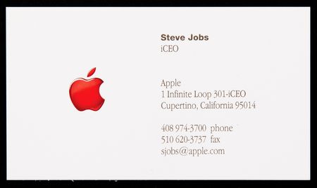 Lot #6009 Steve Jobs (3) Apple Business Cards (1997, 1998, and 1999) as 