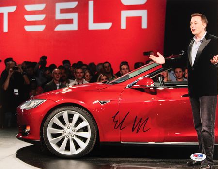 Lot #6301. Elon Musk Signed Photograph